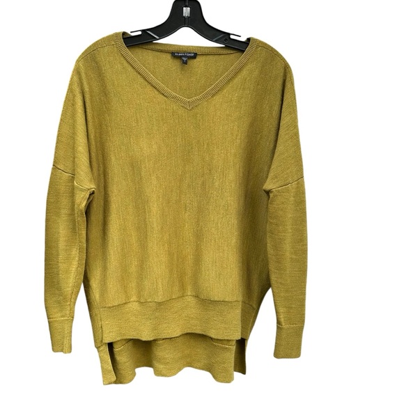 Eileen Fisher Merino Wool Sweater SMALL Boxy High Low Hem Cottagecore Lagenlook - Picture 6 of 16